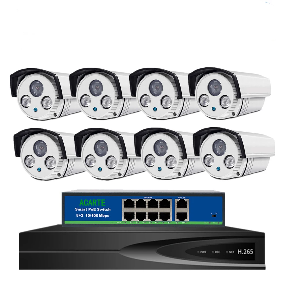 2021 водонепроницаемая Wi-Fi Смарт-камера 5 Мп POE NVR Kit Ip беспроводная камера видеонаблюдения наружная камера видеонаблюдения