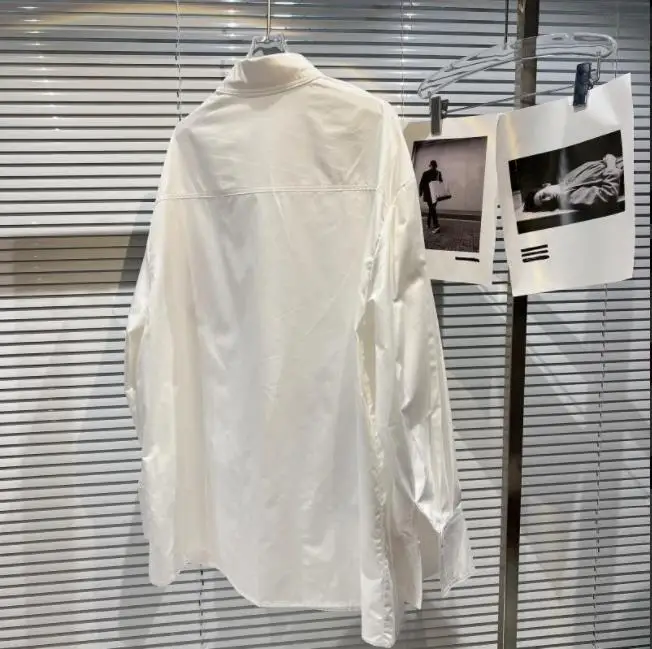 Shirts for Women Long Sleeve Button Up Shirt Collared Tops and Blouse 2022 Spring Fashion Loose Casual White Shirt