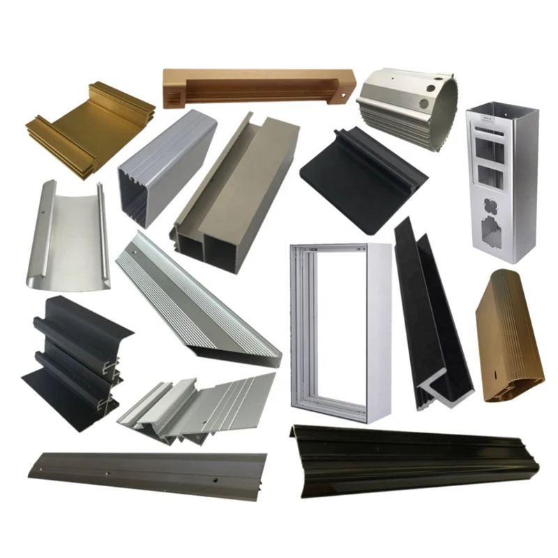 Customise aluminium profiles for windows and door hardware from zhonghao aluminium  Electrophesis Champagne surface treatment