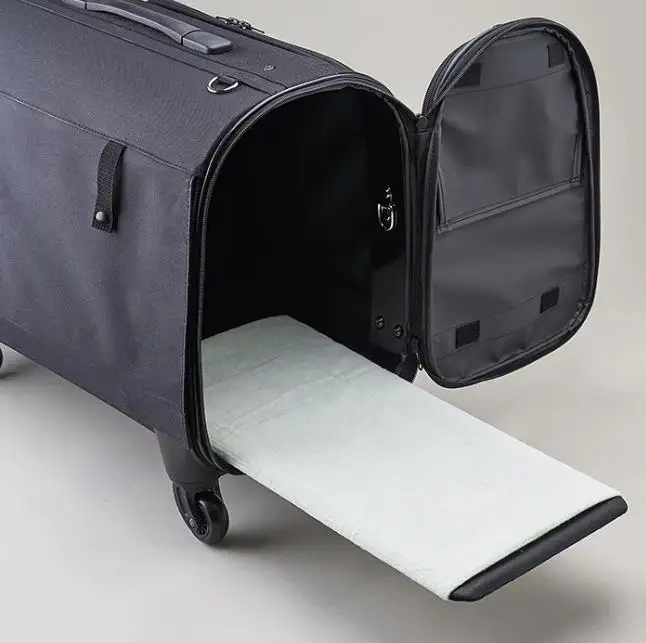 Custom Pet Bag Portable  Cat Dog Cages Hands Free Pet Carrier Travel Bag with Wheels