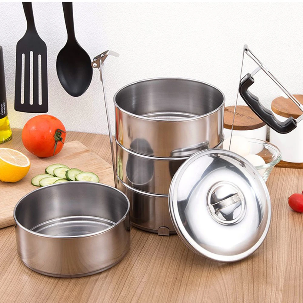 3 Layer Stainless Steel lunch box/tiffin with compartment