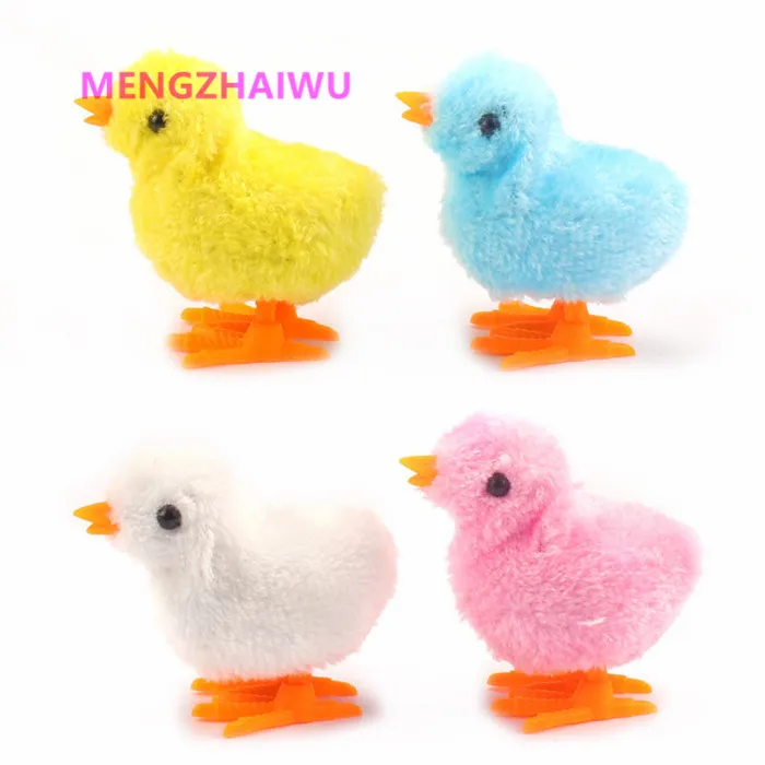 Small toys child colorful cute plush chick cheap wholesale kids baby wind-up toys