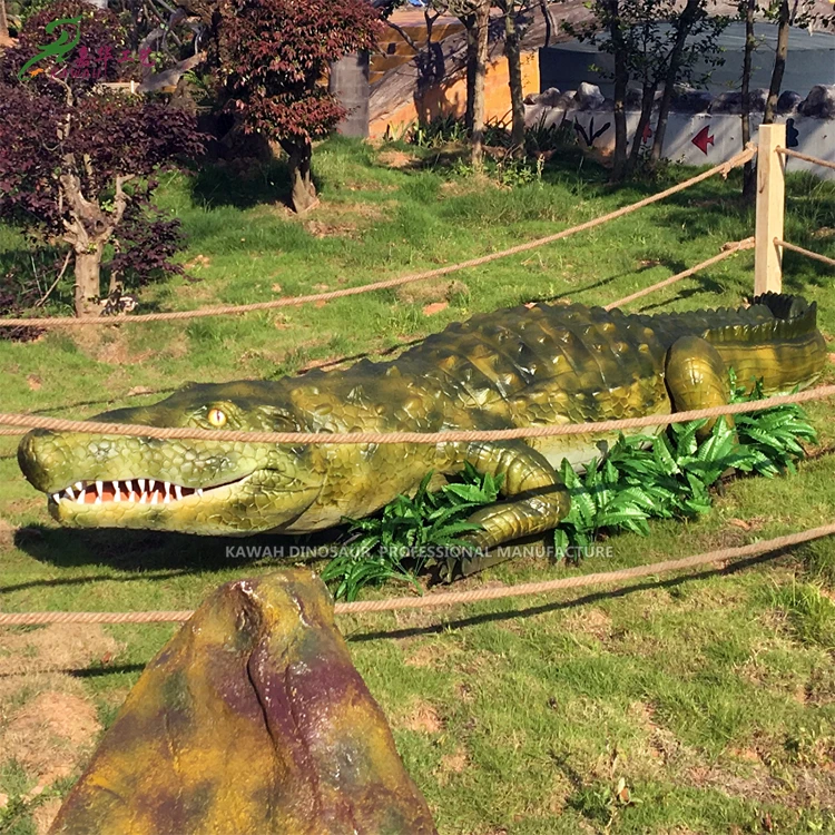 Zoo Park Walking Crocodile Animatronic Animals Life Size Crocodiles Model for Theme Park