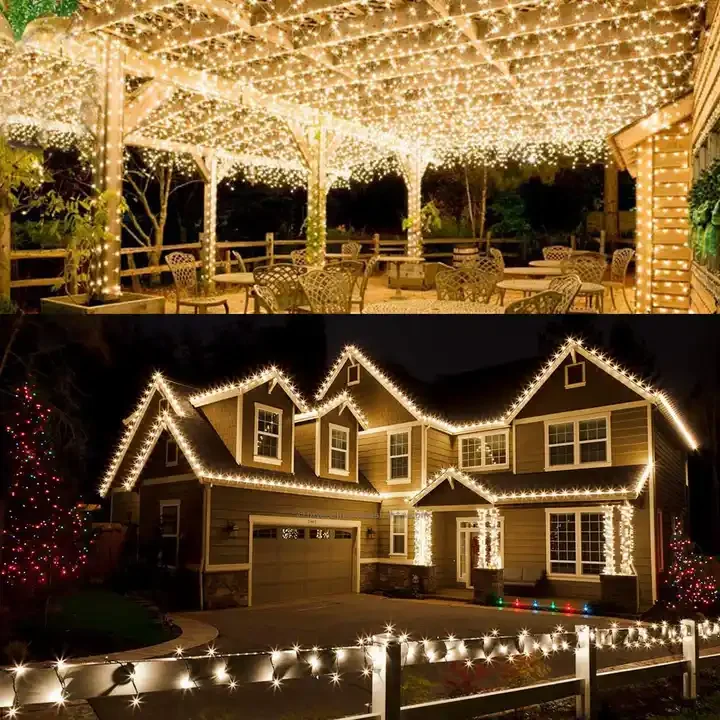 LED Solar Powered Lights String Outdoor 100 Lamp Beads Waterproof Bulbs Garden Luces Led 90 80 ABS IP65 DC 24V -40 - 50 30000 85
