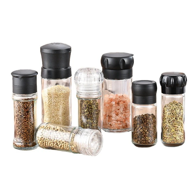 Wholesaler 100ml Manual Salt and Pepper Grinder Salt and Pepper Mill Salt and Pepper Shakers Condiment Grinding Bottle