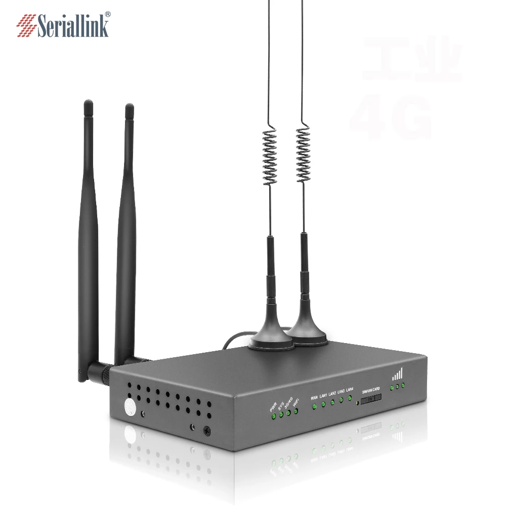 Industrial 4G LTE Router with USB, 4G Wi-Fi Router with 4 LAN ports, Unlocked 3G 4G Wireless Router