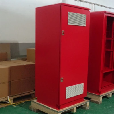 25U 19 inch telecom cabinet metal electrical waterproof enclosure with battery compartment and fans SK-301