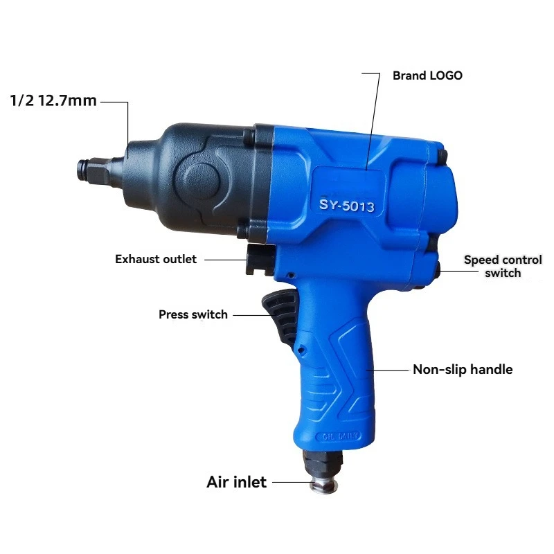 Sy-5013 Good Price 1/2 Pneumatic High Torque Impact Wrench Wheel Dismantling Tork Electric Wrench