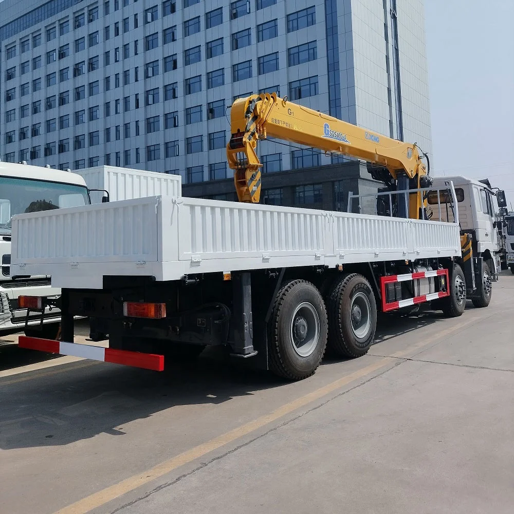 Factory Direct SHACMAN 16 tons truck crane Heavy Lorry loading Straight Boom used truck cranes mobile crane trucks