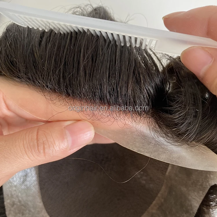 Hot Sale Male Hair Replacement System Prosthesis Australia base 100% Indian natural Human Hair Patch men wigs toupee for men