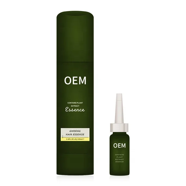 NEW PRODUCT PRIVATE LABEL ORGANIC VEGAN 100ML GINSENG HAIR ESSENCE SERUM FOR GRAY AND  SEVERE MELANIN LOSS HAIR