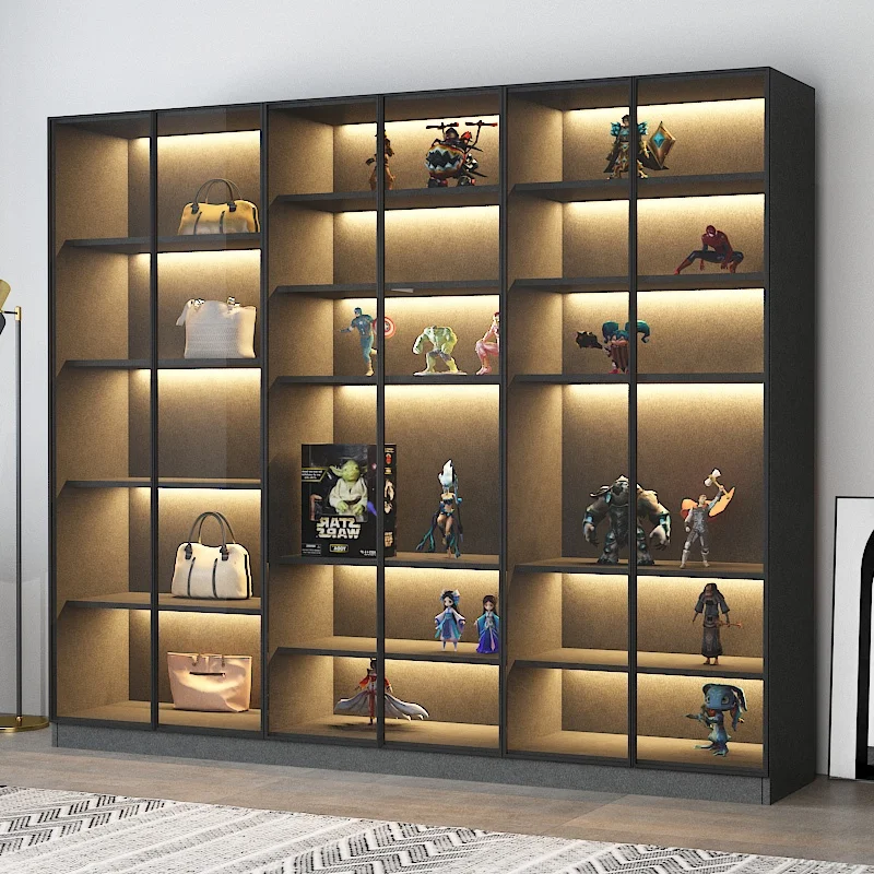 High-Grade Wine Cabinet Glass Aluminum Frame Wine Barrel Cabinet Dining Room Set Specific Use Wine Cabinet