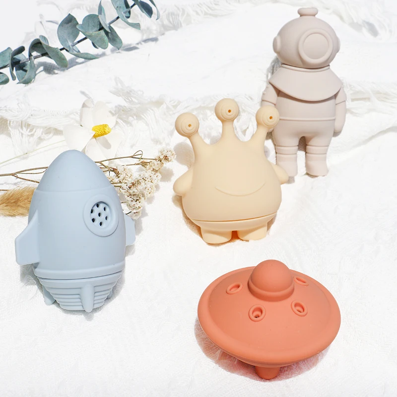 PAISEN Bpa Free Silicon Soft Toys Toddler Kids Water Spray Bathing Toy Shower Silicone Baby Bath Toys Set for Children Toddlers