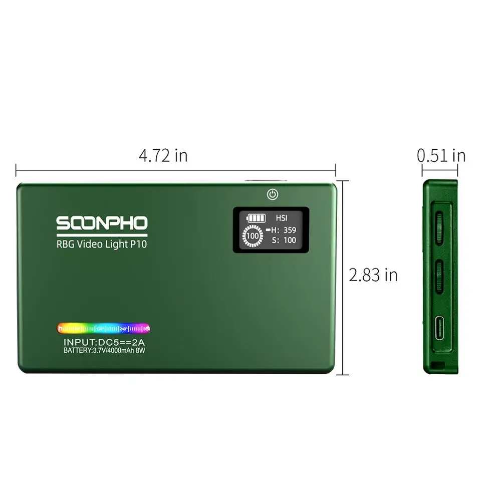 Светодиодная лампа для камеры soonphone RGB полноцветный Выходной Световой комплект видеосъемки с регулируемой яркостью 2500K-8500K двухцветная световая панель CRI 95