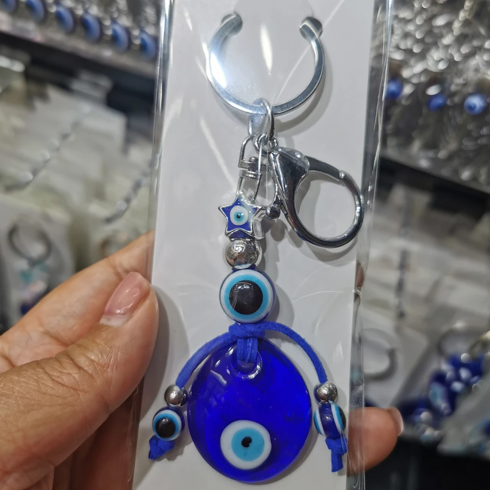 Handmade Turkey Greece Blue Eyes Key Chain Evil Eyes Keychain Charm Pendant