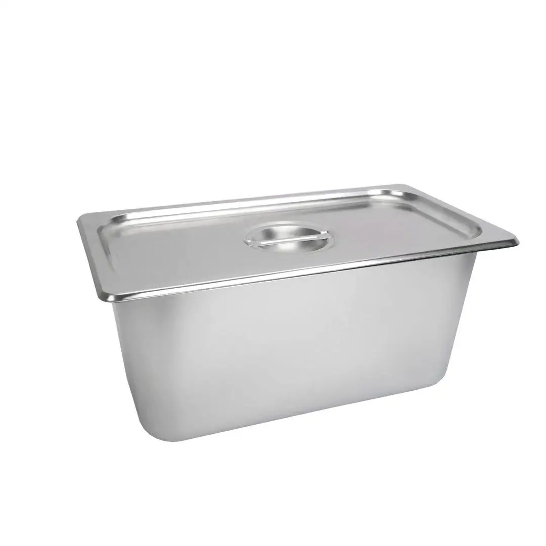 factory supply professional kitchen equipment stainless steel buffet food container full size gn pan with lid