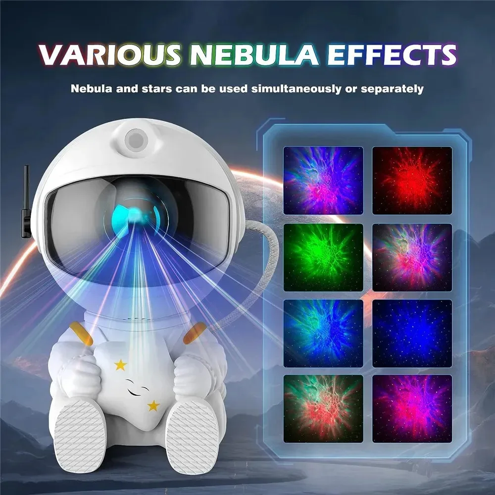 Astronaut Star Projector Star Projection Mode 360°Rotating Star Projector Galaxy Light USB Powered LED