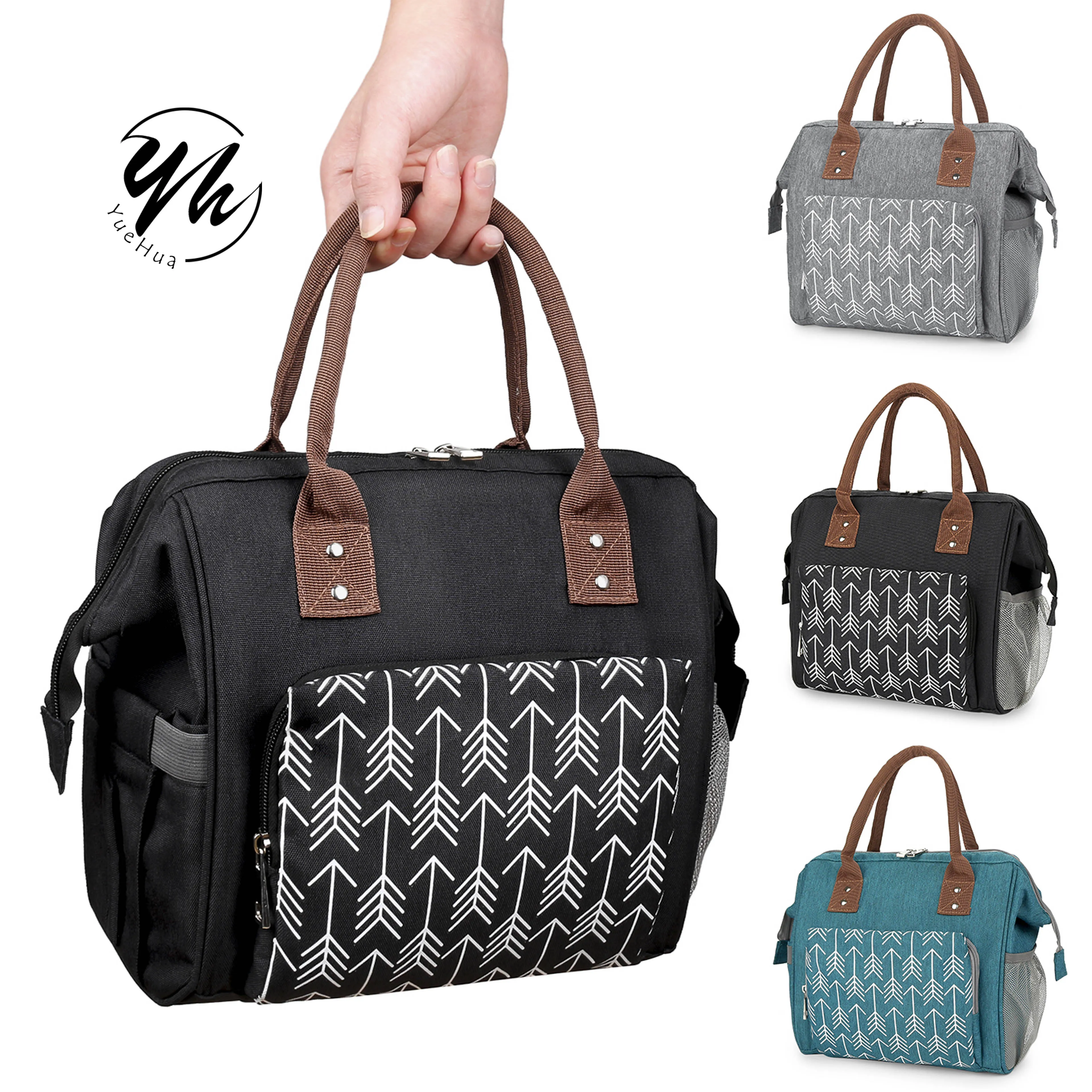 Factories Price Oxford Drink Can Cooler Lunch Tote Box Bag Portable Outdoor Mom Baby Lunch Bags For Work Picnic Shopping