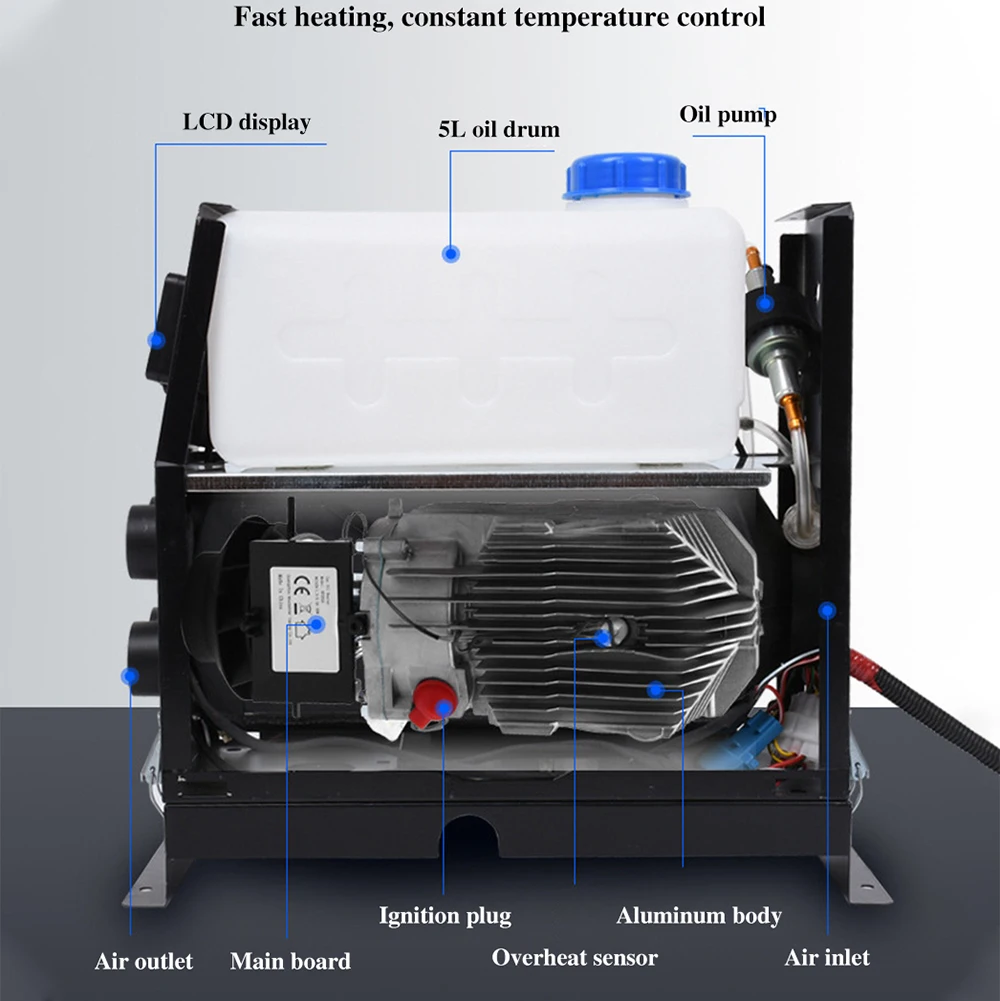 ND01008 Top Sale 2Kw 5Kw 8Kw Diesel Heater 12V 24V Diesel Parking Heater For Rv Bus Car Boats