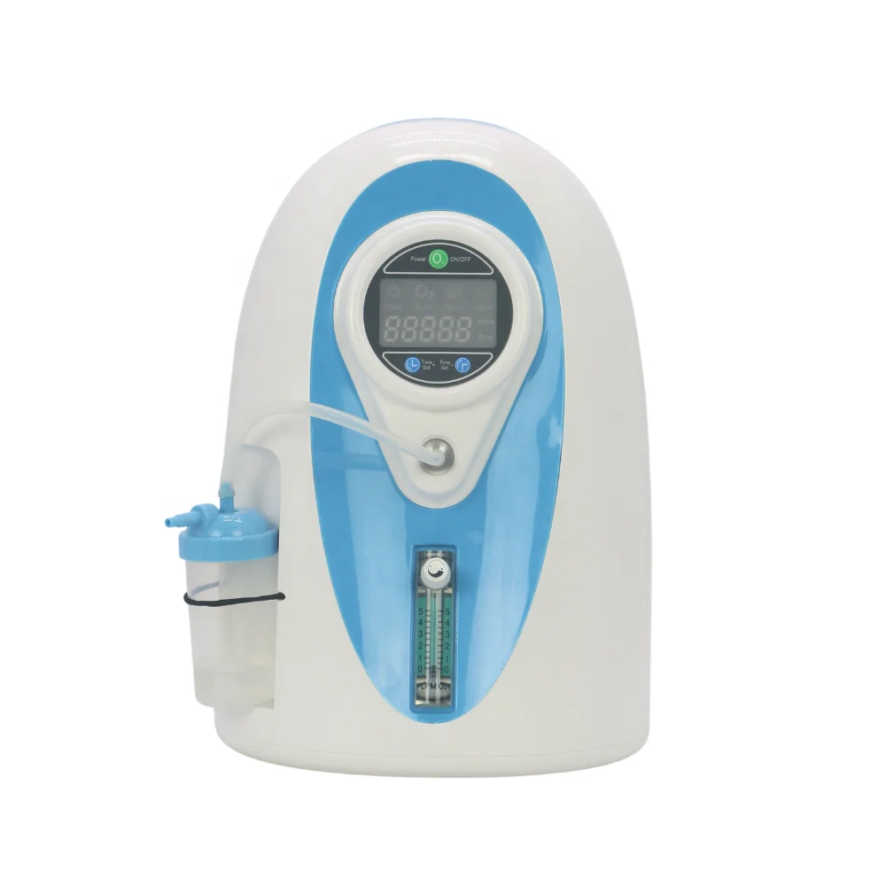 HACENOR 1-5L Low Noise Continuous Flow Oxygen Concentrator Small 24/7 Continuously Work Oxygen Concentrator