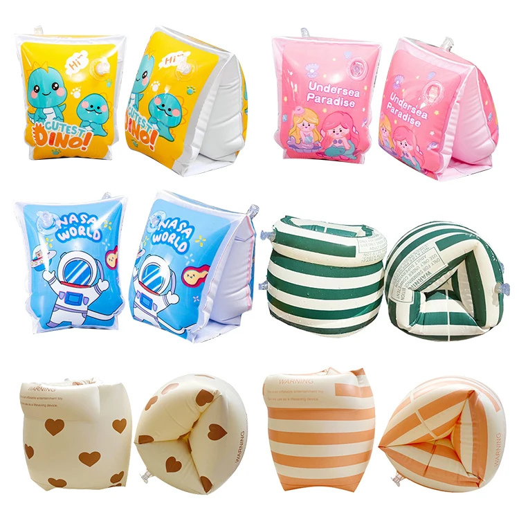 Swimming Safety Inflatable Sleeves Floating Arm Band Inflatable Kids Arm Float With Brand Logo Baby Pool Float
