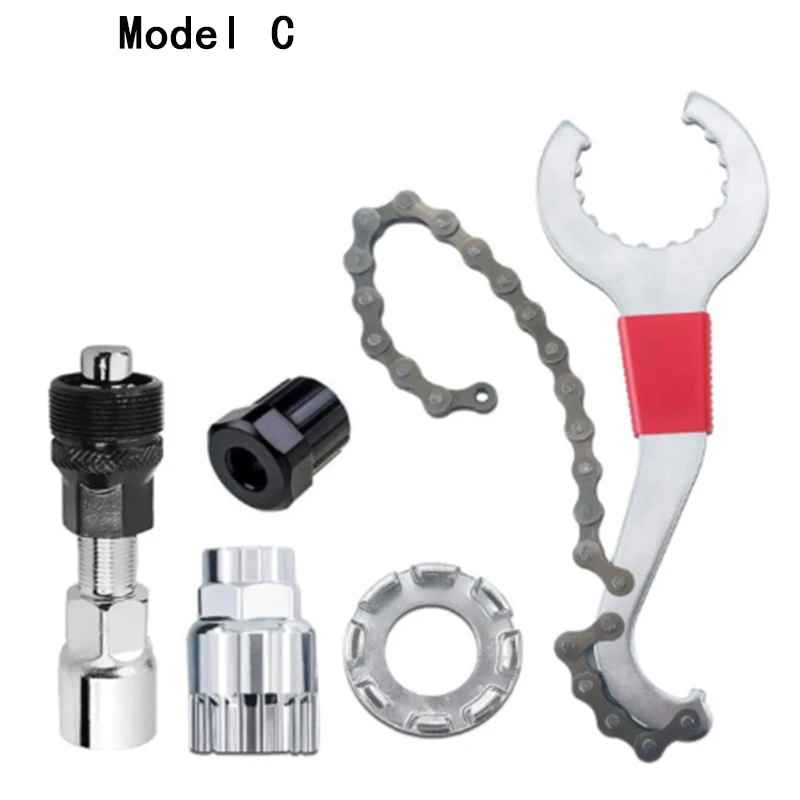 Bicycle Repair Tool Road Mountain Bike Crankset Wrench Chain Remover Bottom Sleeve Spoke Wrench Freewheel Tool Bike Part