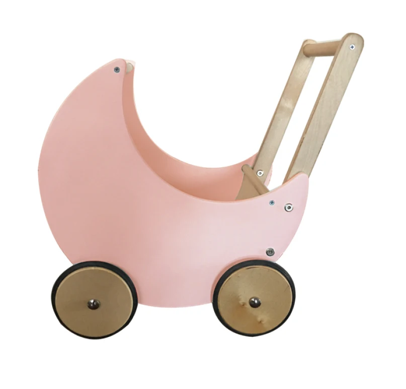 wooden dolls pram,wooden baby walker, Learning walker