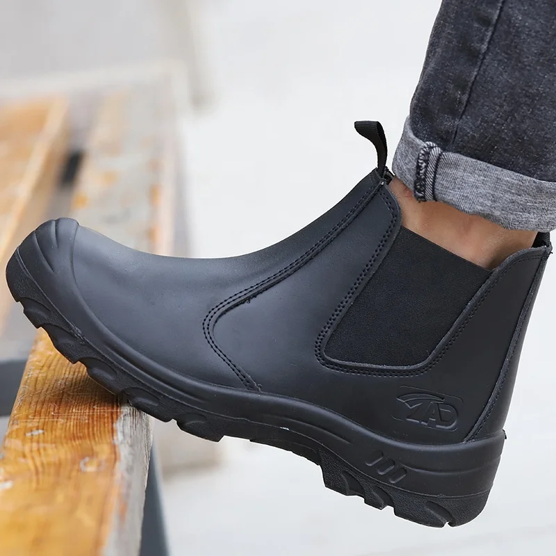 Wholesale High Quality Steel Toe Anti-smashing  Men Water-proof Work Safety Shoes Boots