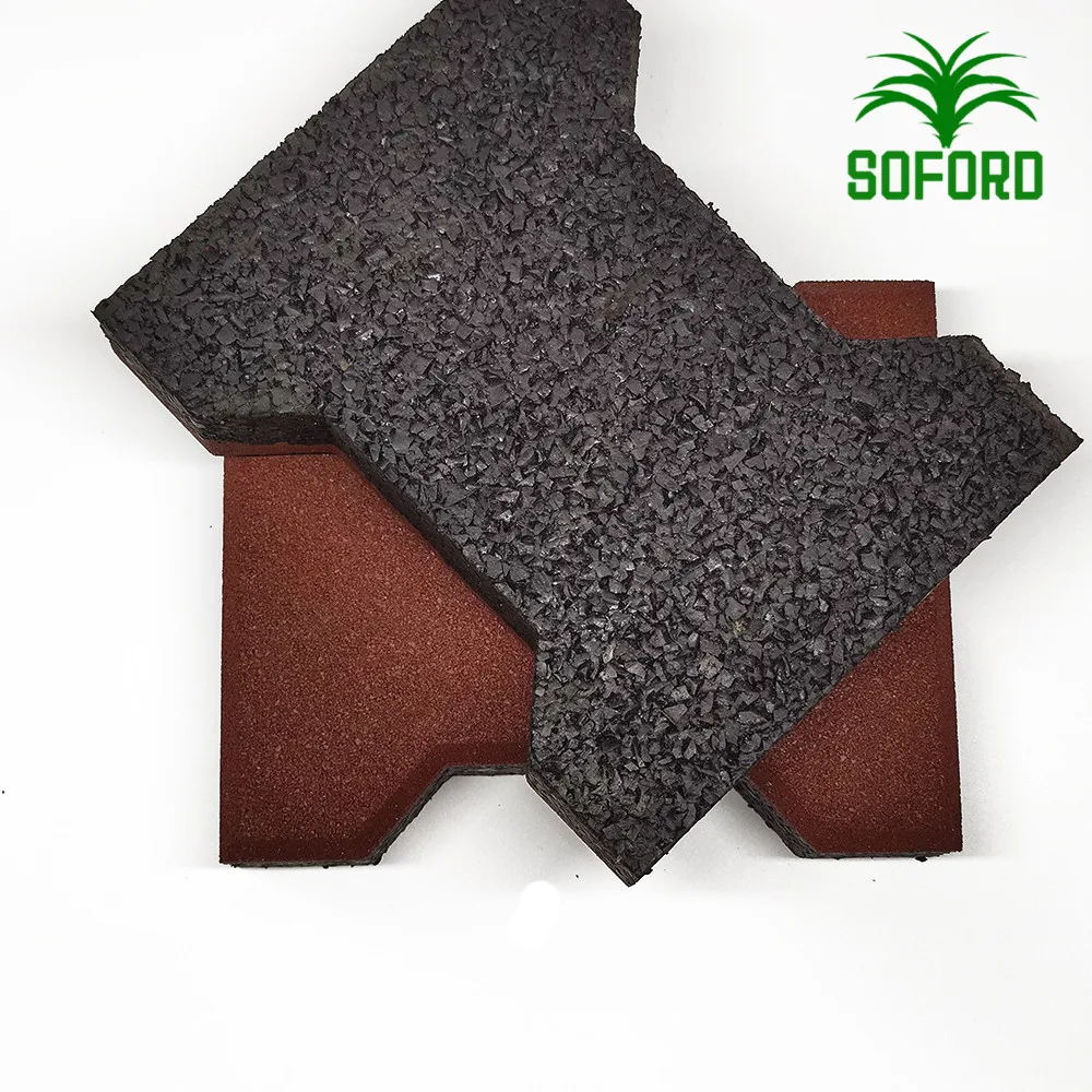 200mmx160mmx25mm outdoor recycled rubber pavers  rubber dog bone paver for cow mat