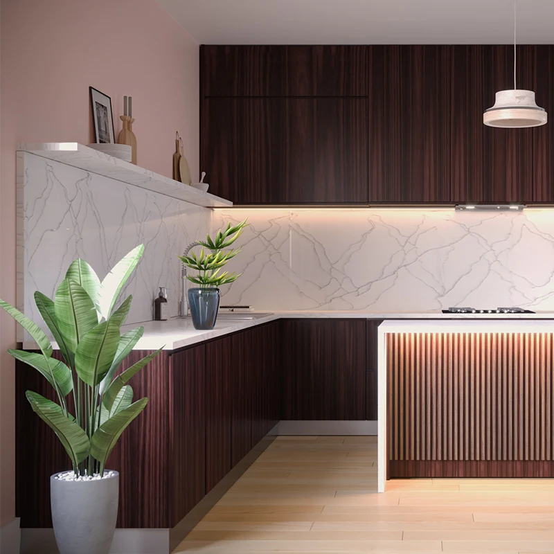 China Manufacture Engineered Stone Kitchen Countertops Solid surface kitchen Countertops Pure Vanity Top