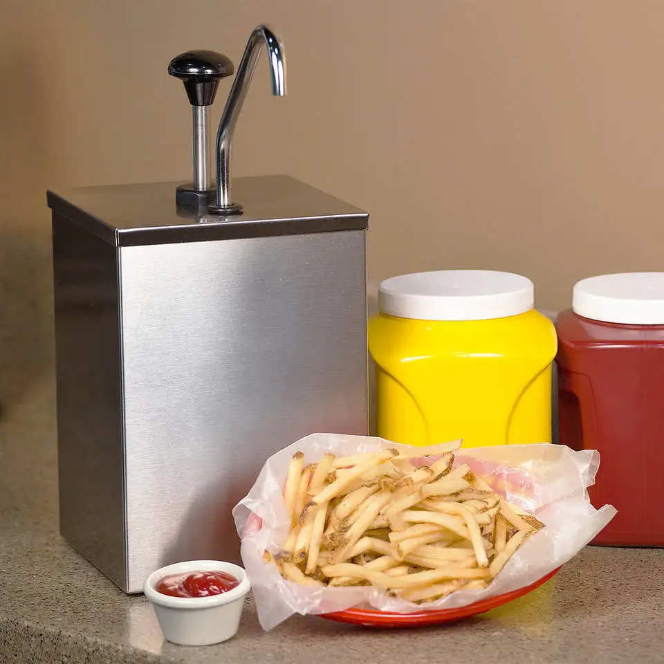 Restaurant/Hotel Stainless steel kitchen equipment ketchup dispenser pump sauce condiment dispenser