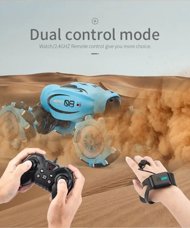  Kid toys gesture induction twisting car music dancing remote control deformation off-road