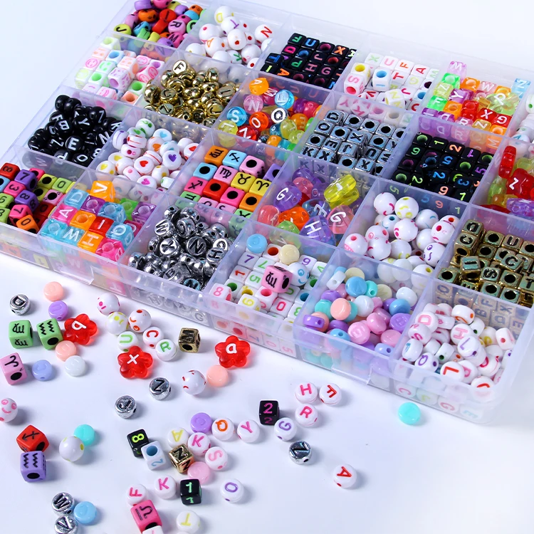 Glass Seed Beads Alphabet letter beads Glass Beads for Jewelry Making DIY Set Kit