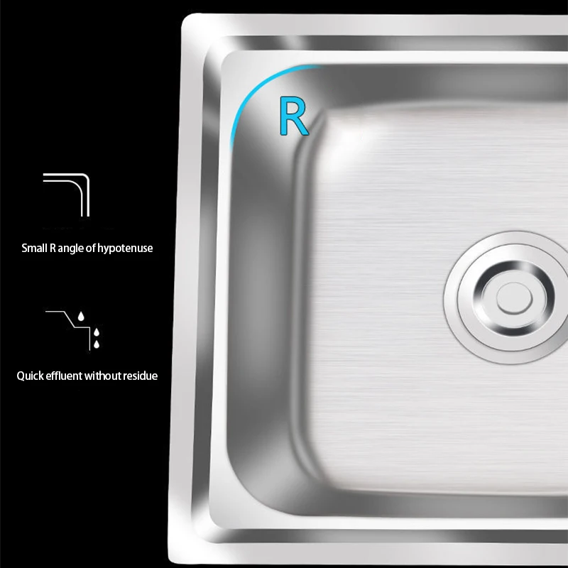 Outdoor Portable Stainless Steel Sink Kitchen Water Stand Sink With Rack Single And Double Dish Washing Modern Sink