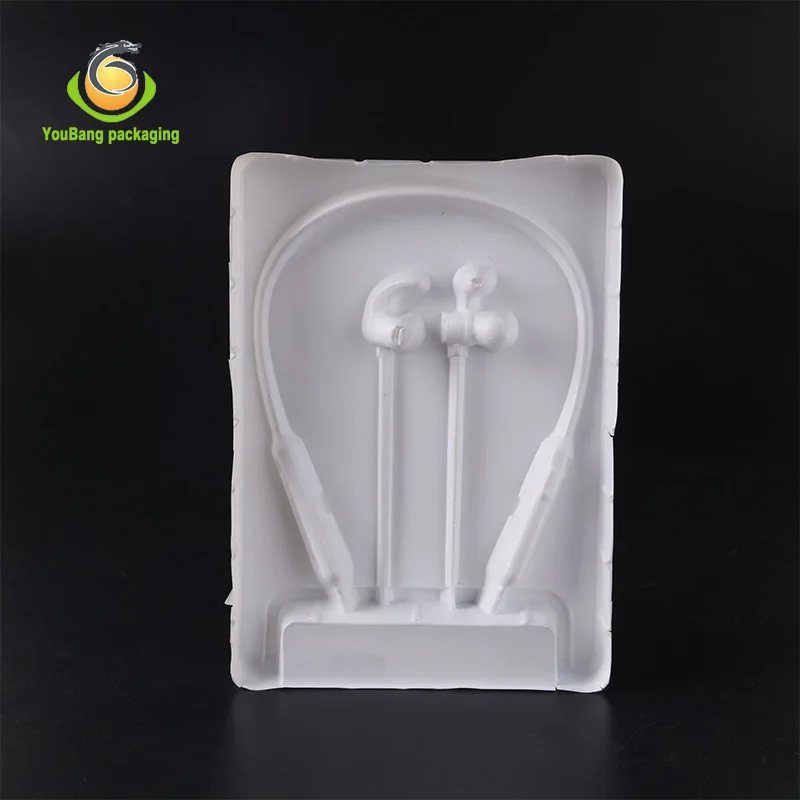 
Custom Thermoforming Clear PVC PET Plastic Insert Blister Tray for Headphone electronic tray 