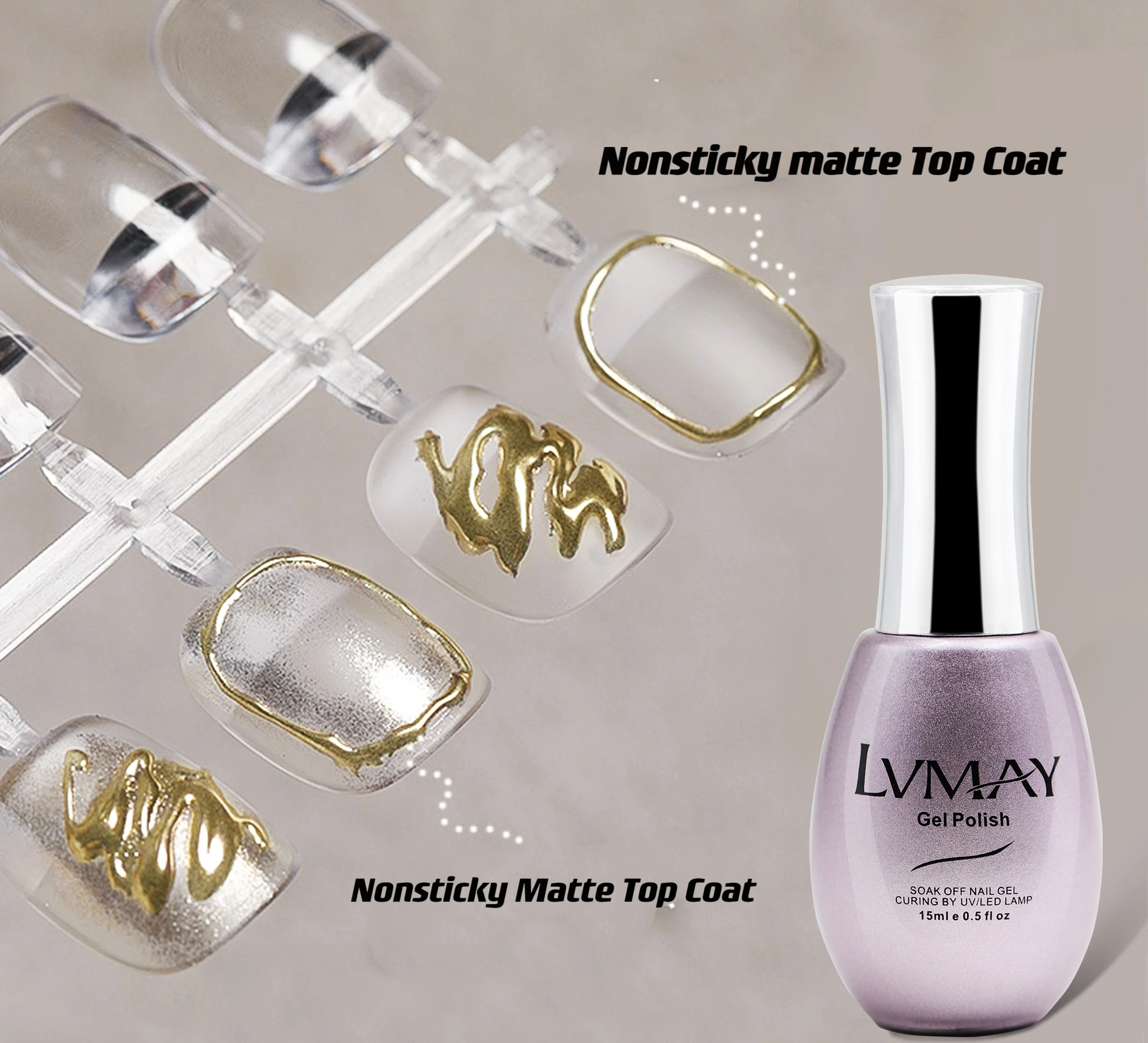 L&M nail polish factory Long lasting No sticky matte Top Coat Powder Nail Polish Gel