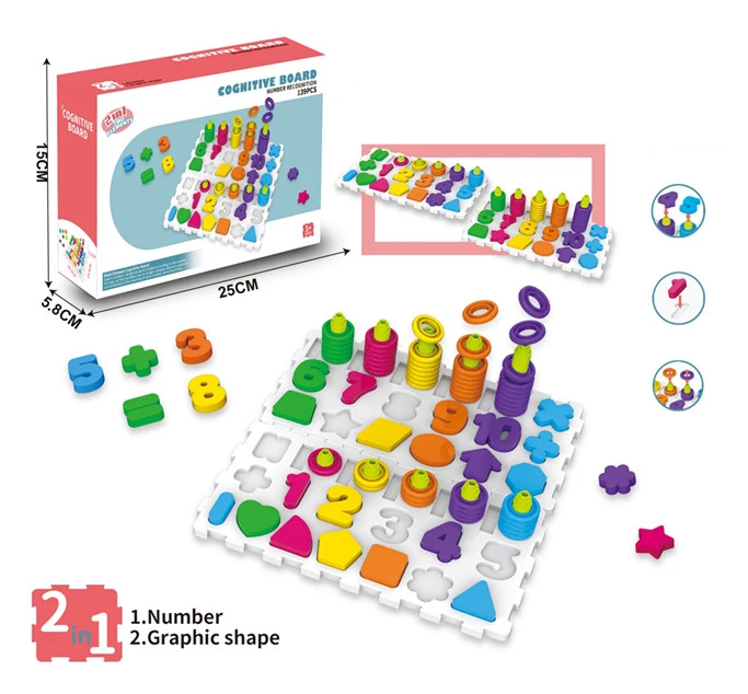 Early Education Toys Baby Busy Board English Letters and Number Matching Board Game Montessori Puzzle Blocks for Kids