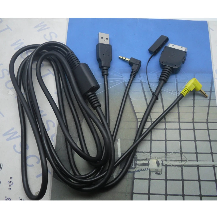 CHELINK Audio USB Cable of Kenwood KCA-ip202 2 Wire for Ipod Music and Video