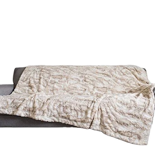 
Luxury Plain Faux Imitation Fake Fur Blanket For Bed 