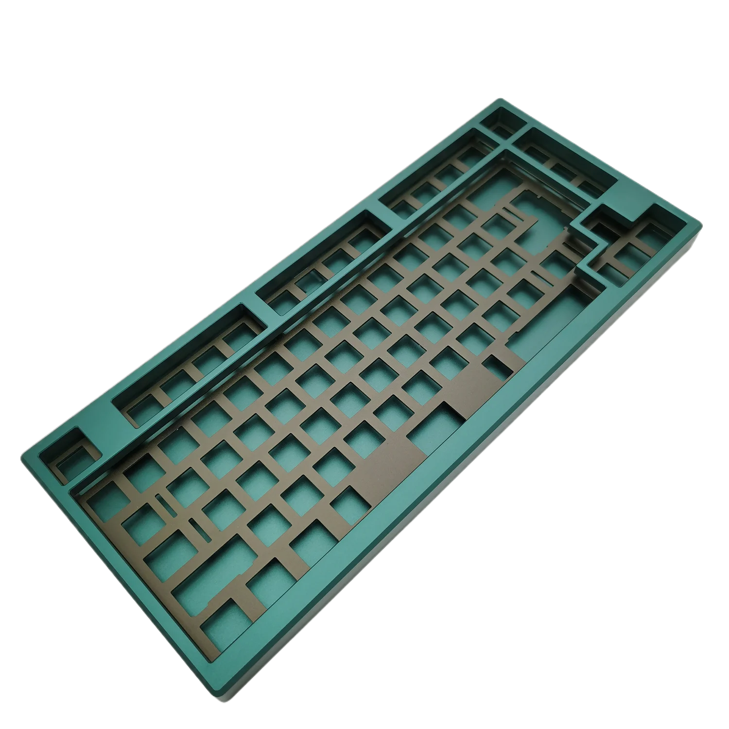 Изготовленный на заказ 65-клавишный компактный макет CNC алюминиевый корпус клавиатуры механический комплект с механическими функциями