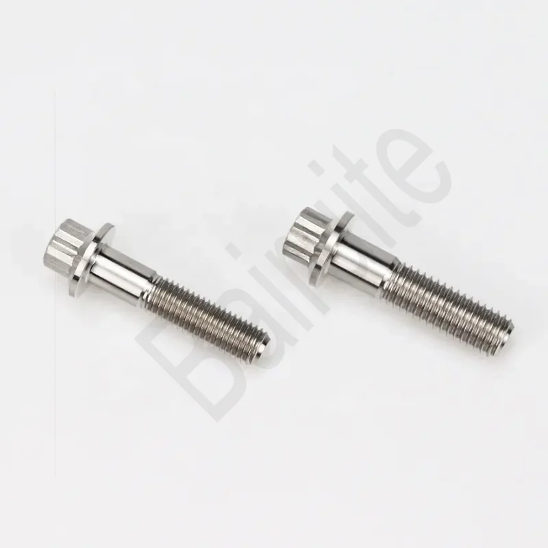 BRT Factory Supply Titanium 12 Point BBS  Split Rim Bolt M7/M8X32mm Wheel Lug Bolt with Hex Flange for Car