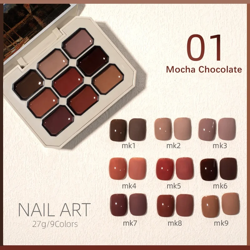 Gorgels mud pudding state pallets 9 colors solid uv cream nail gel polish