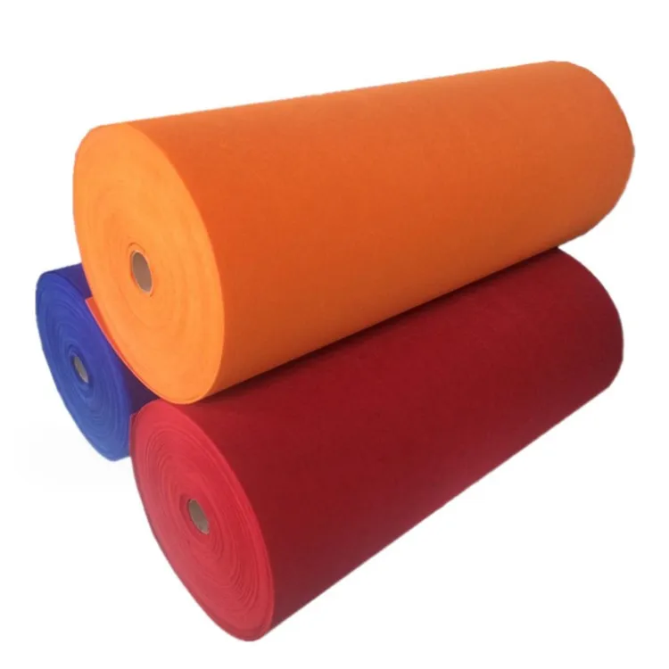 For the environment-friendly non-woven fabric, the thickness of 1mm/2mm/3mm felt cloth RPET colored felt cloth