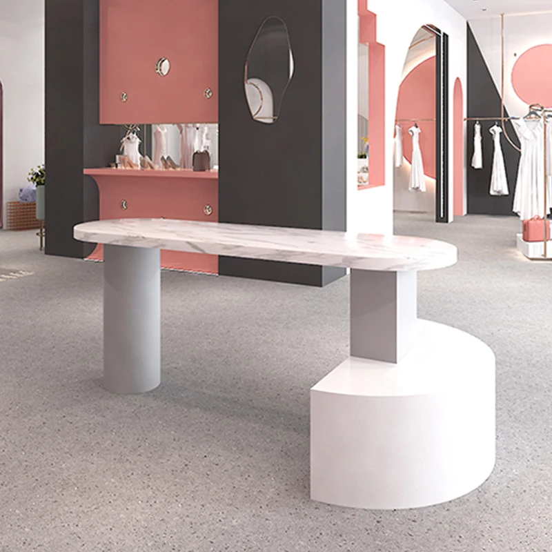 Professional Manufacture Luxury Shoe Display Counter Table Top Shoe Display Stand