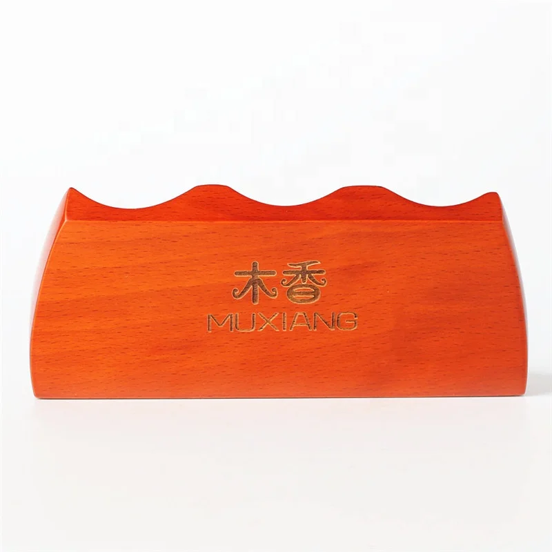 Wholesale Straight Spoon Shape Solid Wood Tobacco Pipe Stand 3/4 Seats Smoking Pipe Holder
