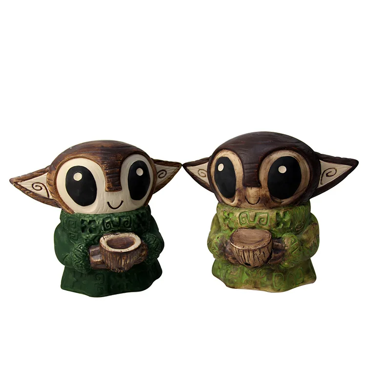 American Bar Creative Boat Tiki Cup Hawaiian Ceramic Skull Face Cocktail Cup Tiki Cup Beer Mug Custom Shape Color Size