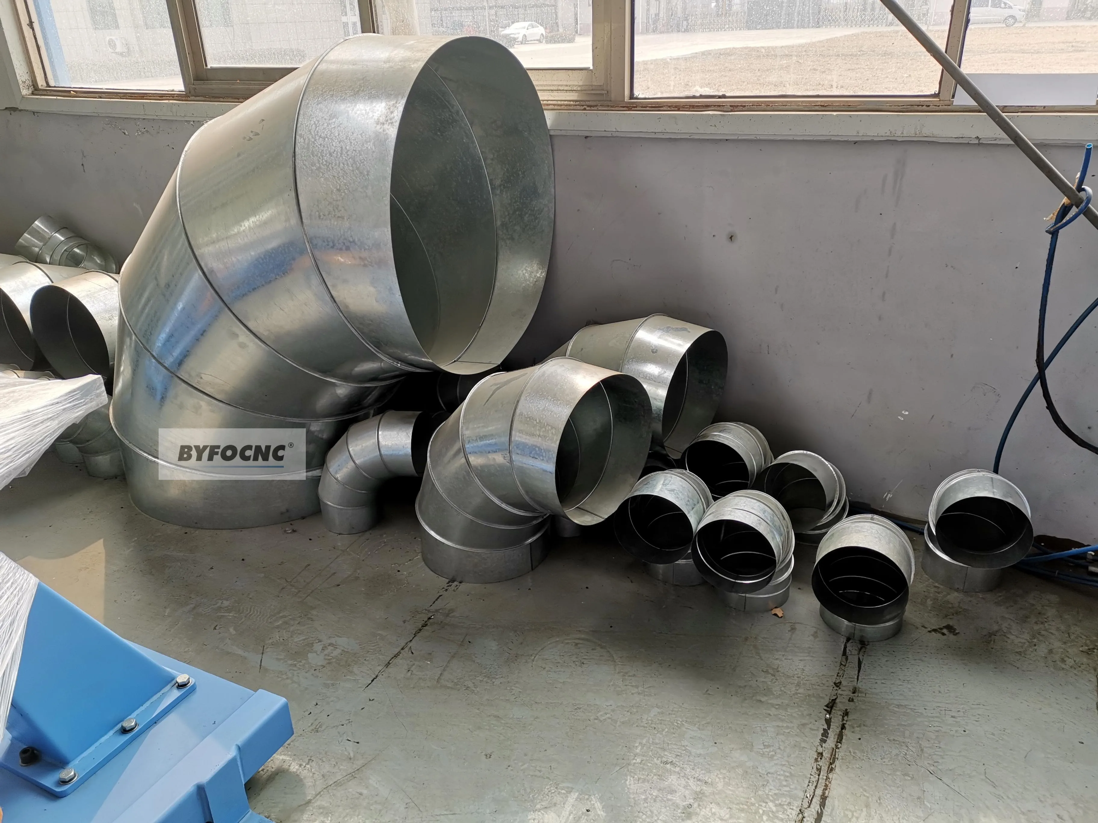 Hydraulic elbow roll former machine HVAC round duct making machine