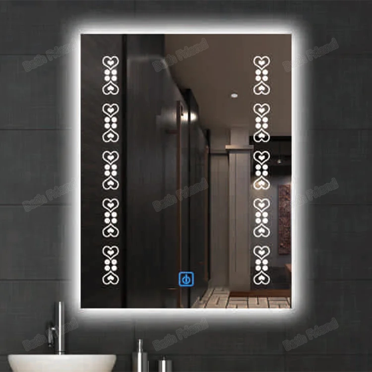 New Arrive Bathroom Modern Touch Mirror Led Smart Glass Mirror With Led Light