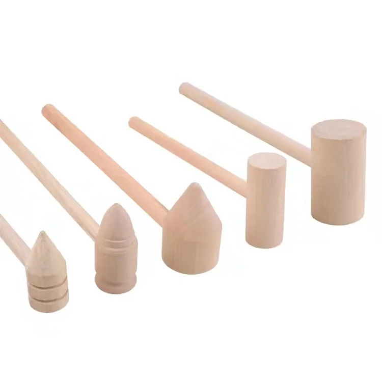 Прямая поставка с завода, маленький деревянный молоток различных форм, пищевой десерт, деревянный молоток