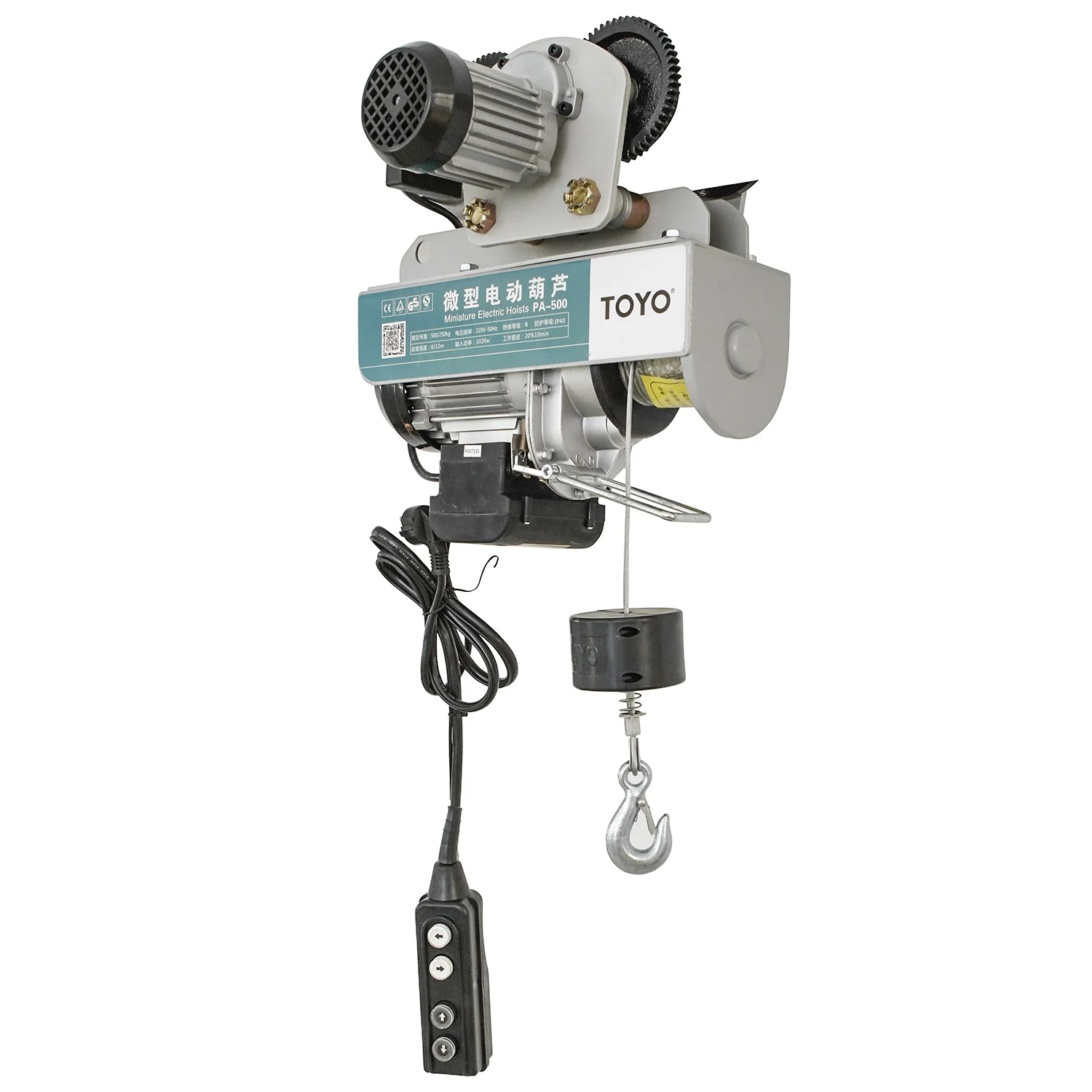 Italy Cheap Crane Portable Small Wire Rope 100Kg 300Kg 500Kg Mini Electric HoistHigh Quality